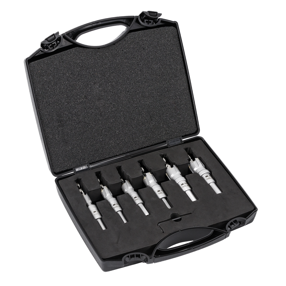 Set 6 Carote Freze Circulare TCT EUROBOOR – Ø12/14/16/18/20/22mm × 27mm