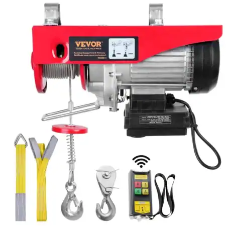 Palan Electric VEVOR – 800kg, 1450W, 220V, Cablu Ø5mm × 12m, Wireless