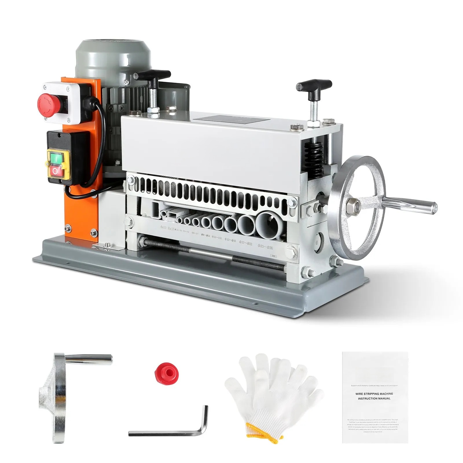 Mașină Electrică Automată de Dezizolat Cabluri VEVOR – 370W, Ø1.5–40mm, 11 Canale