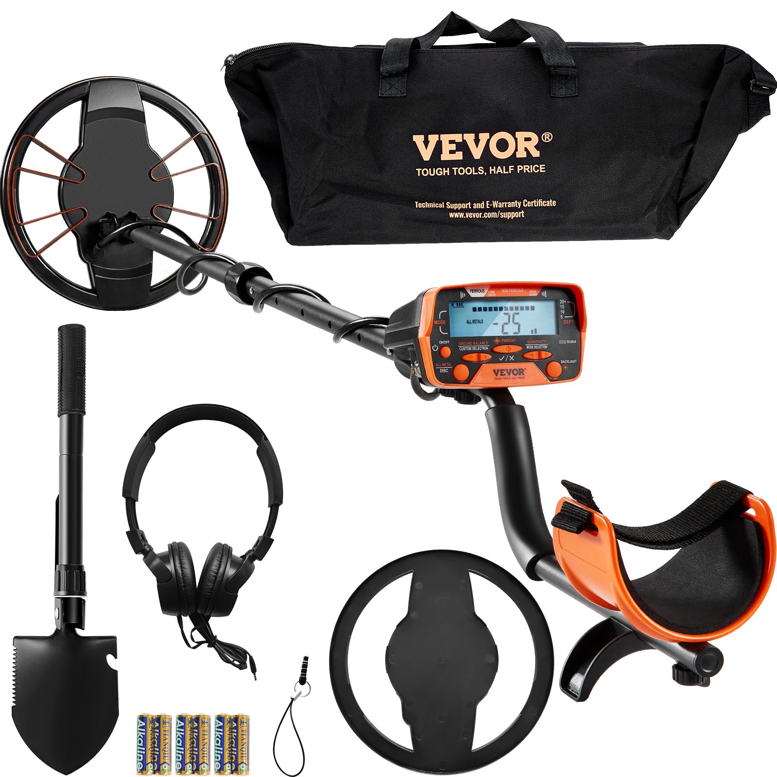 Detector de Metale VEVOR 25.4cm cip DSP 7 moduri