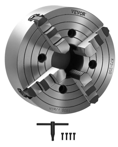 Mandrina universala 4 bacuri pentru strung VEVOR 250 mm