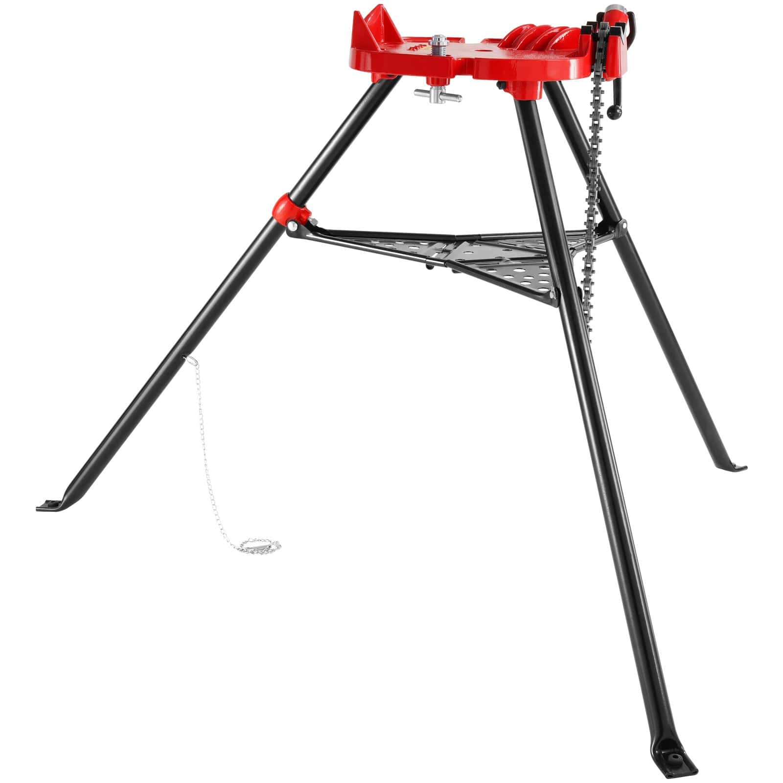 Menghină cu Trepied VEVOR pentru Țevi 3,2–152 mm (1/8"–6") – Capacitate 600 kg, Fălci din Oțel Călit, Tavă Scule, Picioare Pliabile