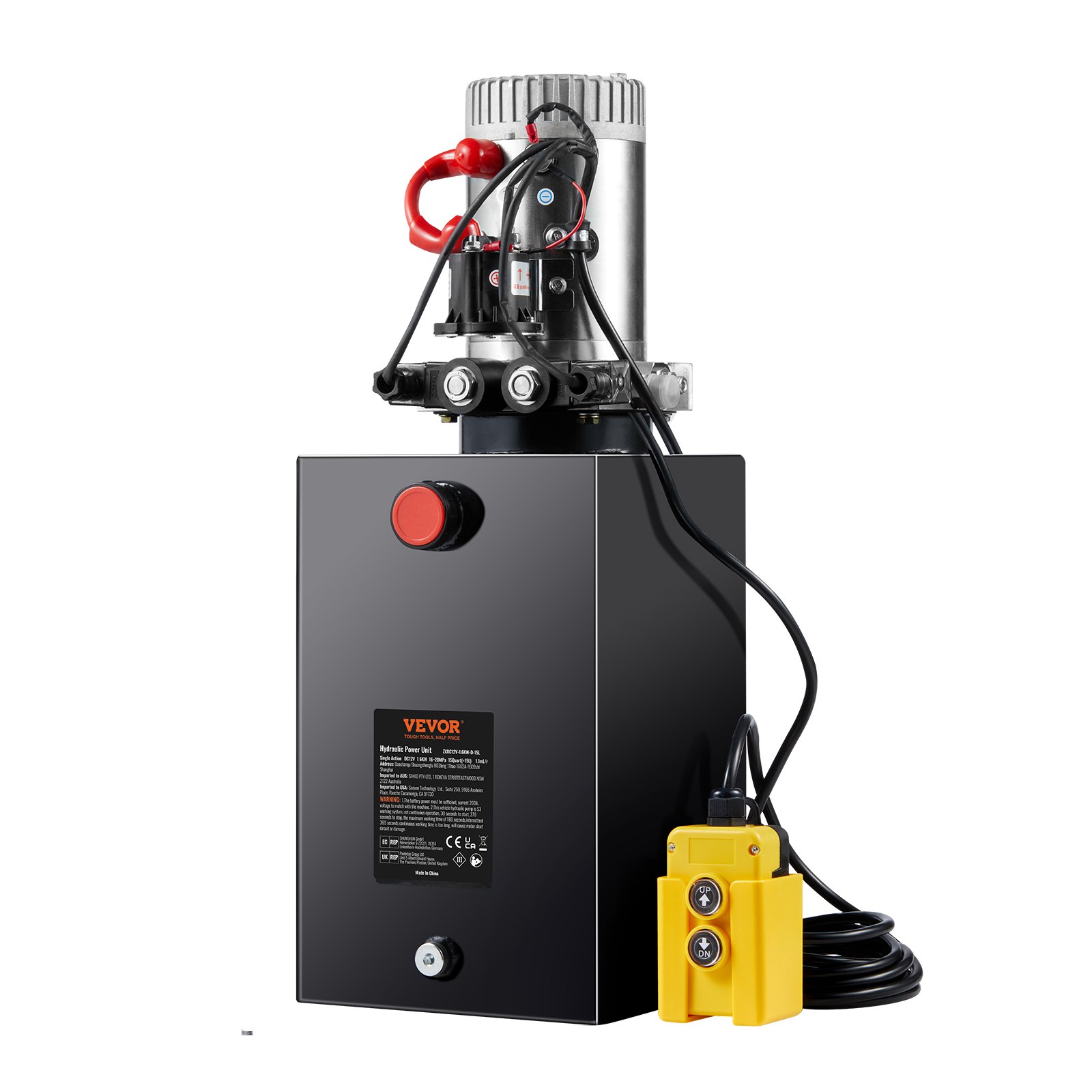 Pompa Hidraulica VEVOR 15L 12V dubla actiune 3200 PSI