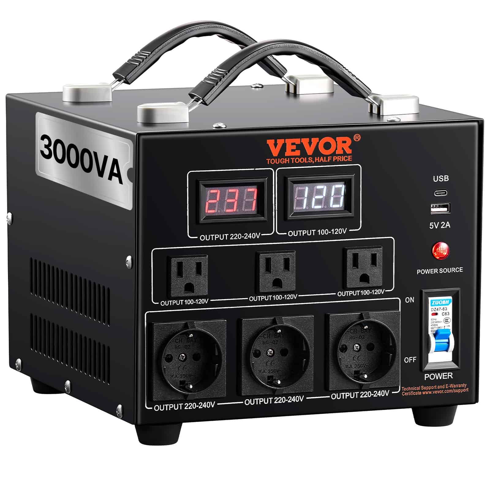Transformator de tensiune 3000VA VEVOR