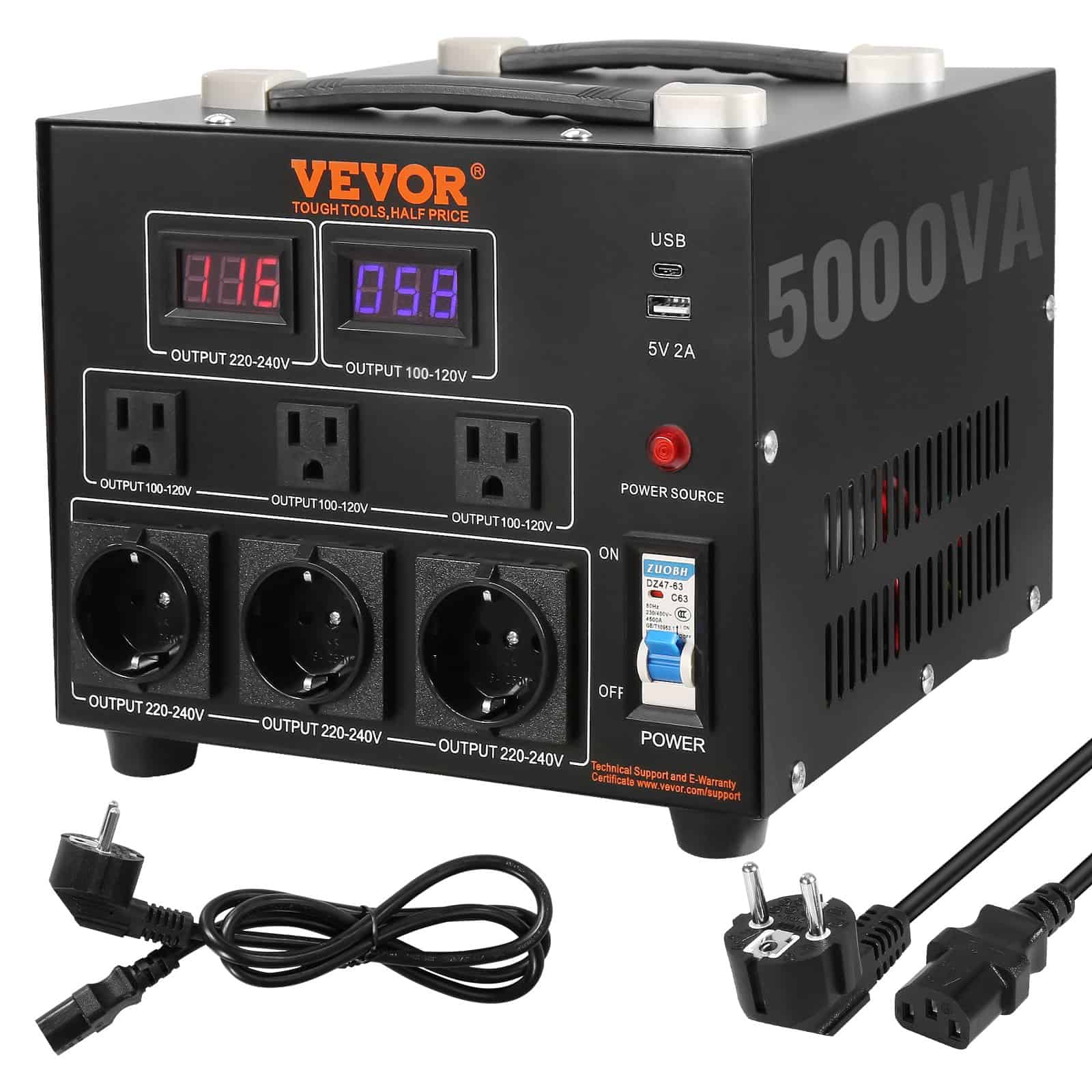 Transformator de tensiune 5000VA VEVOR