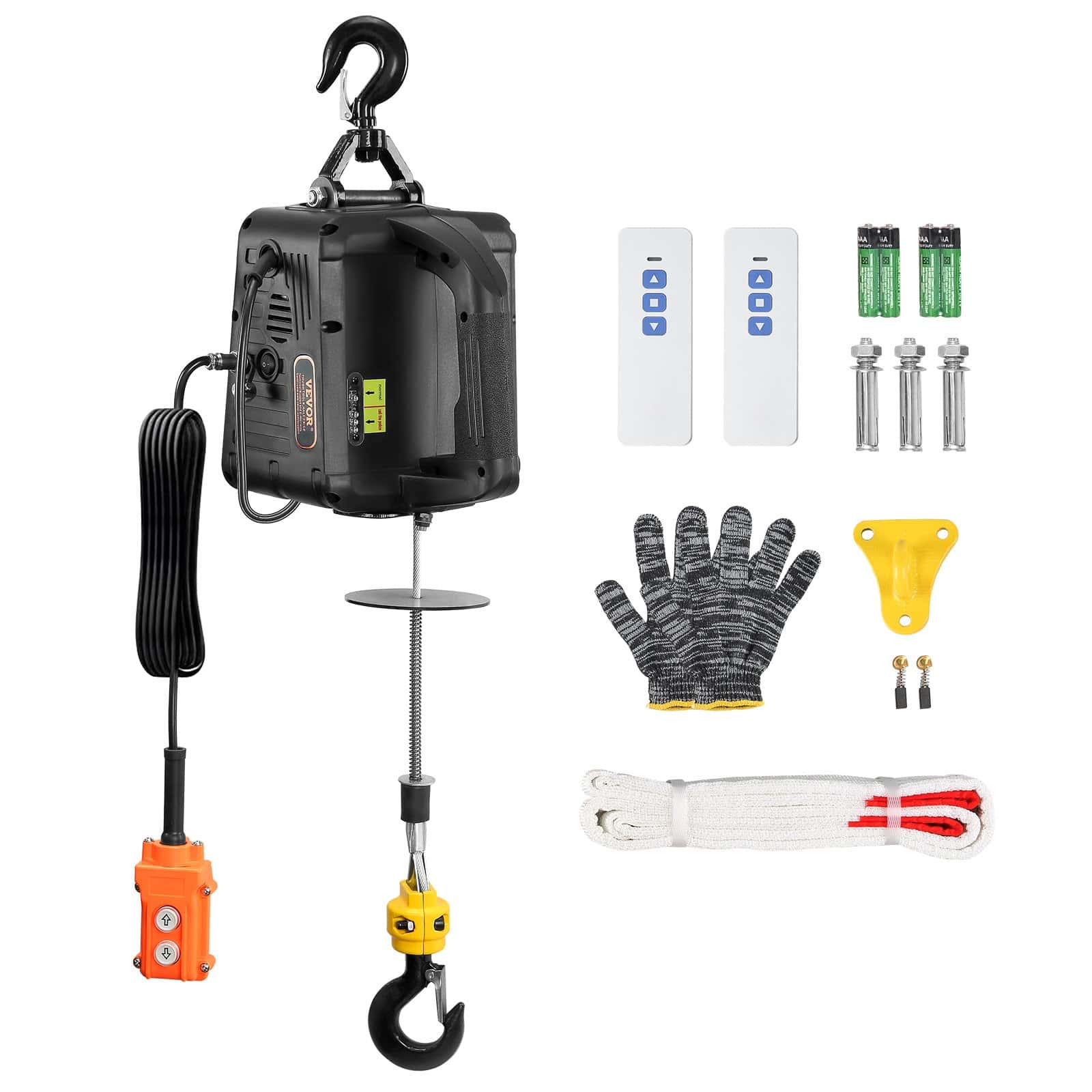Troliu electric portabil 3 in 1 VEVOR 500 kg cablu 7 m