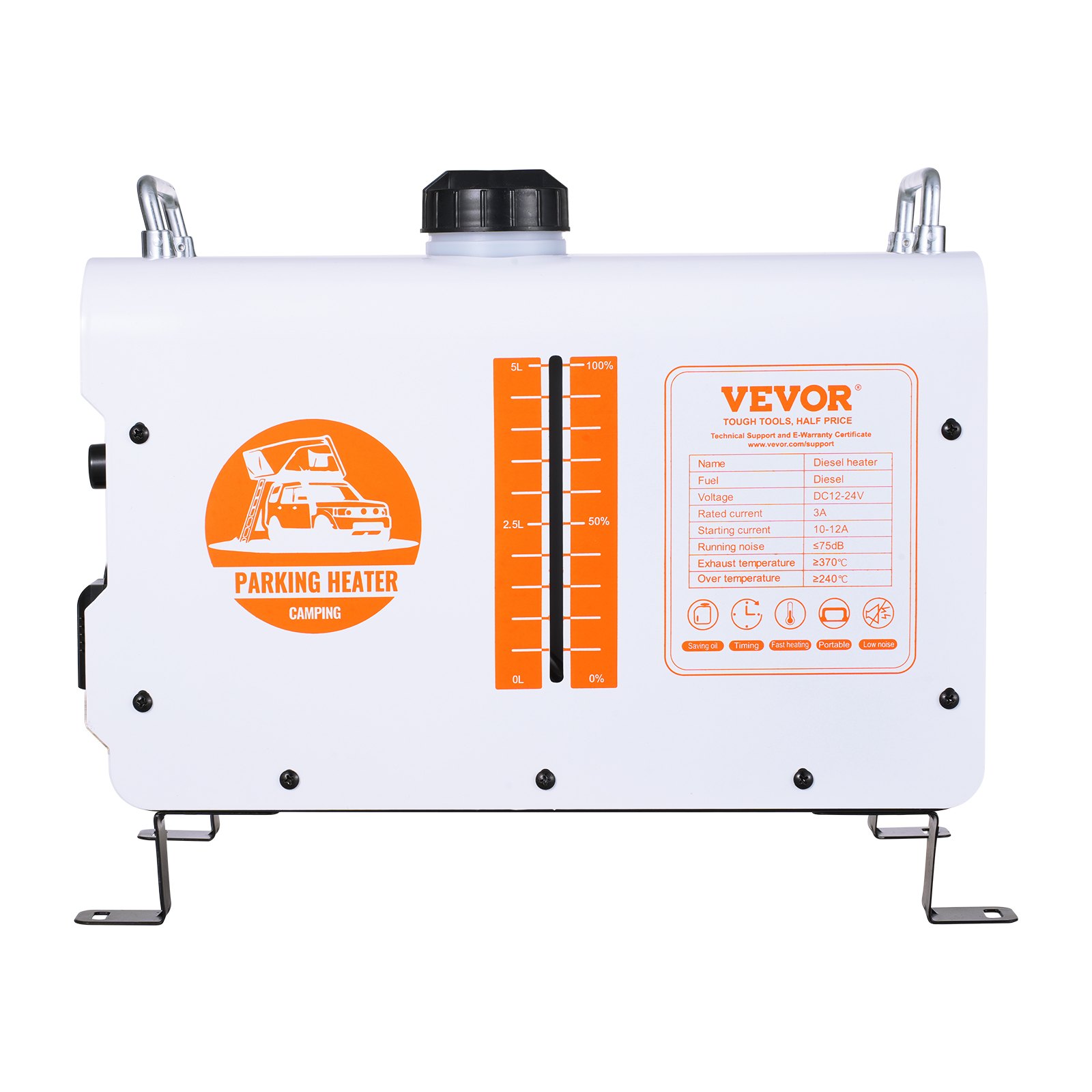 Aeroterma diesel VEVOR 8kW alba 12V 24V