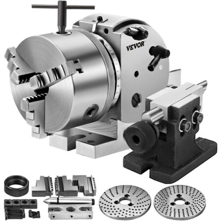 Cap divizor de precizie VEVOR BS-0 cu mandrina 3 bacuri 125 mm