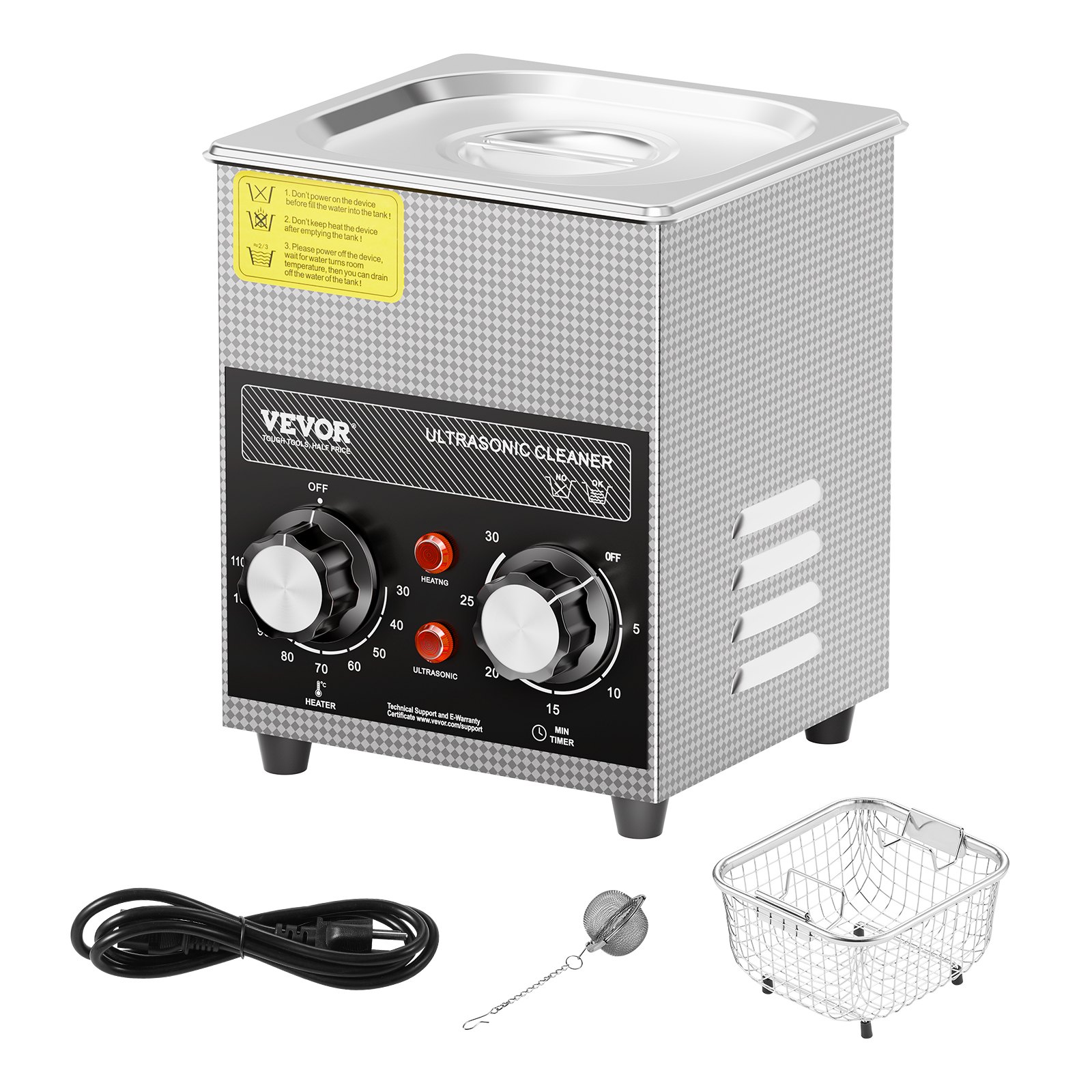 Curatator cu ultrasunete VEVOR 2L 60W